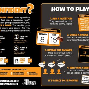 CONFIDENT? Board Game | Great Group Party Game for Family Game Night | Trivia with a Twist for Adults, Kids & Teens | Ages 8+ | 2-30 Players | Average Playtime 30 Minutes | Made by Confident Games