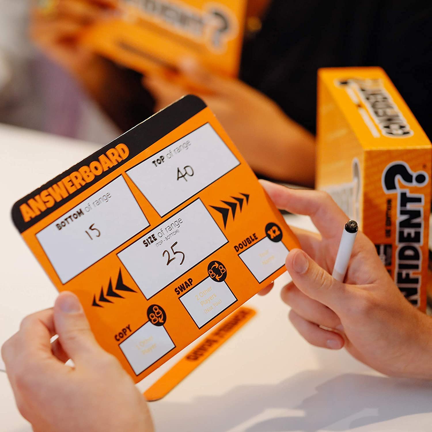 CONFIDENT? Board Game | Great Group Party Game for Family Game Night | Trivia with a Twist for Adults, Kids & Teens | Ages 8+ | 2-30 Players | Average Playtime 30 Minutes | Made by Confident Games