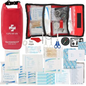 gpusfak 103 pieces boat emergency kit 2-in-1 waterproof first aid kit
