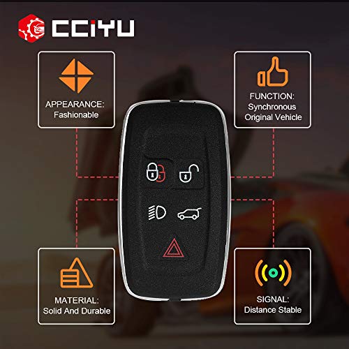 cciyu 1 X Flip Key Fob Shell CASE 5 Buttons for Land Rover Range Rover Evoque / Sport 5 Button Remote Key Fob Shell Case with FCC: Q0EWNTA2MA