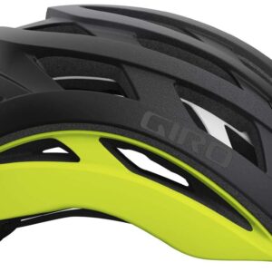 Giro Helios Spherical Adult Road Cycling Helmet - Matte Black Fade/Highlight Yellow (2021), Small