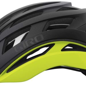 Giro Helios Spherical Adult Road Cycling Helmet - Matte Black Fade/Highlight Yellow (2021), Small