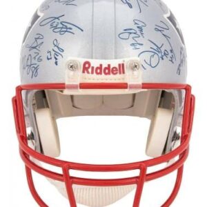 2004 New England Patriots Super Bowl Champs Team Signed Helmet Tom Brady Steiner - Autographed NFL Helmets
