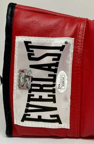 Mike Tyson & Roy Jones Jr Signed Red Everlast Glove JSA & Mike Tyson Hologram - Autographed Boxing Gloves