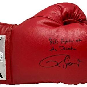 Mike Tyson & Roy Jones Jr Signed Red Everlast Glove JSA & Mike Tyson Hologram - Autographed Boxing Gloves