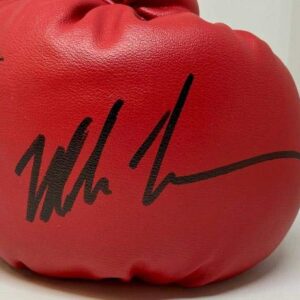 Mike Tyson & Roy Jones Jr Signed Red Everlast Glove JSA & Mike Tyson Hologram - Autographed Boxing Gloves