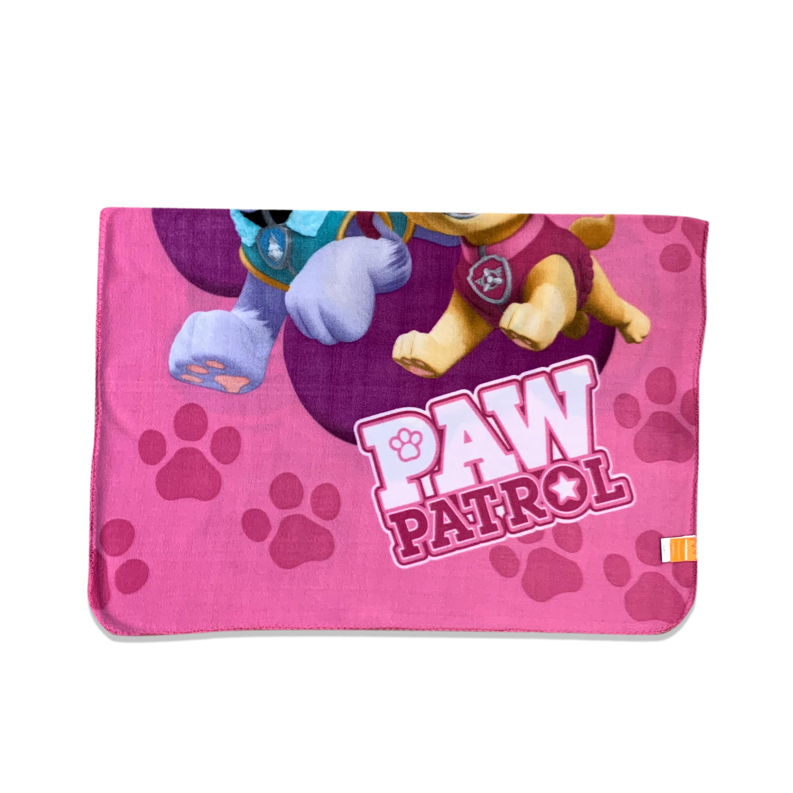 Paw Patrol Girl Skye with Doggy Prints and Stars Polar Fleece Throw Blankets