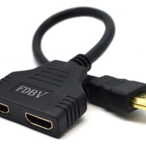 FDBV Hdmi Splitter Adapter Cable, Hdmi Splitter 1 in 2 Out HDMI Male to Dual HDMI Female 1 to 2 Way for HDMI HD, LED, LCD, TV, Support Two The Same TVs at The Same Time 1080P