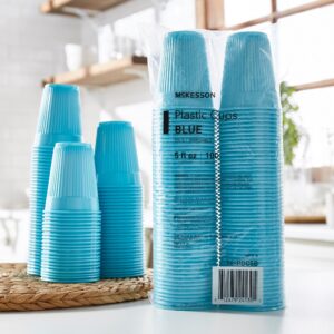 McKesson Disposable Plastic Cups, Drinking Cups, Polypropylene, Blue, 5 oz, 2500 Count