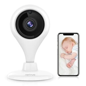 netvue indoor camera - baby monitor with camera and audio, 2-way real-time1080p night vision, advanced ai motion detection, home security camera for baby nanny elderly and pet monitor, work with alexa