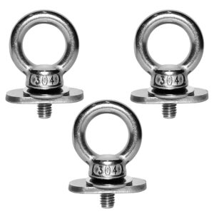 3pack stainless steel kayak track mount nut tie down eyelet rail mount screw accessory for kayak canoe boat or vehicle rail track
