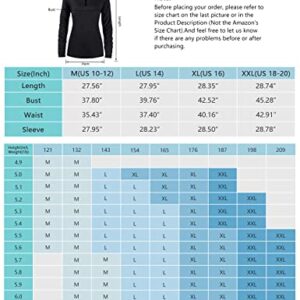 Cestyle Hiking Shirts Women, Ladies Sun Protective Clothes Long Sleeve Quick Dry Lightweight Outdoor Performance Vacation Running Workout Tops Relaxed Fit Black X-Large