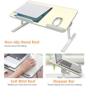 IBAMA Bed Tray Portable Laptop Stand Table Lap Desk 24 x 13 inches Adjustable Folding Table for Gaming and Working in Bed, Sofa and Couch (Larger Size)