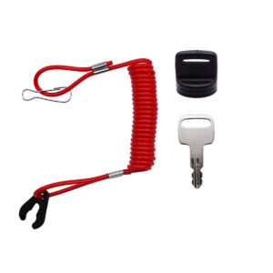 aib2c safety lanyard kill switch & key cap set replacement for yamaha outboard marine 682-82556-00-00 703-82577-00-00 90890-56009-00