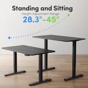 FEZIBO Electric Standing Desk, 55 x 24 Inches Height Adjustable Stand up Desk, Sit Stand Home Office Desk, Computer Desk, Espresso