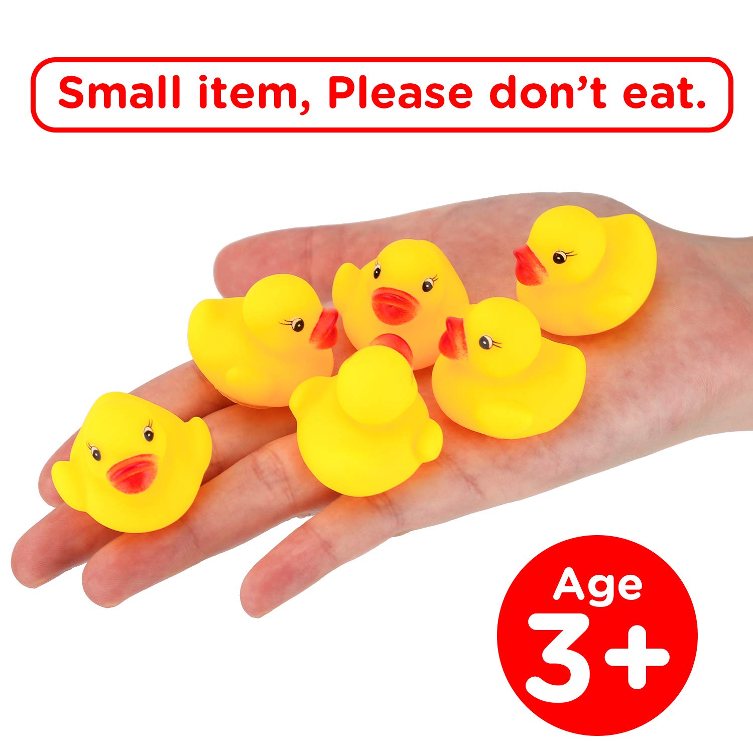 LUTER 48Pcs Rubber Ducky Bath Toy for Kids, Float and Squeak Mini Small Ducks Bathtub Toys for Shower/Birthday/Party Supplies (Multicolored)（3.5×3.5×3cm/1.4×1.4×1.2inch）