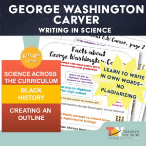 george washington carver writing across the curriculum | distance learning