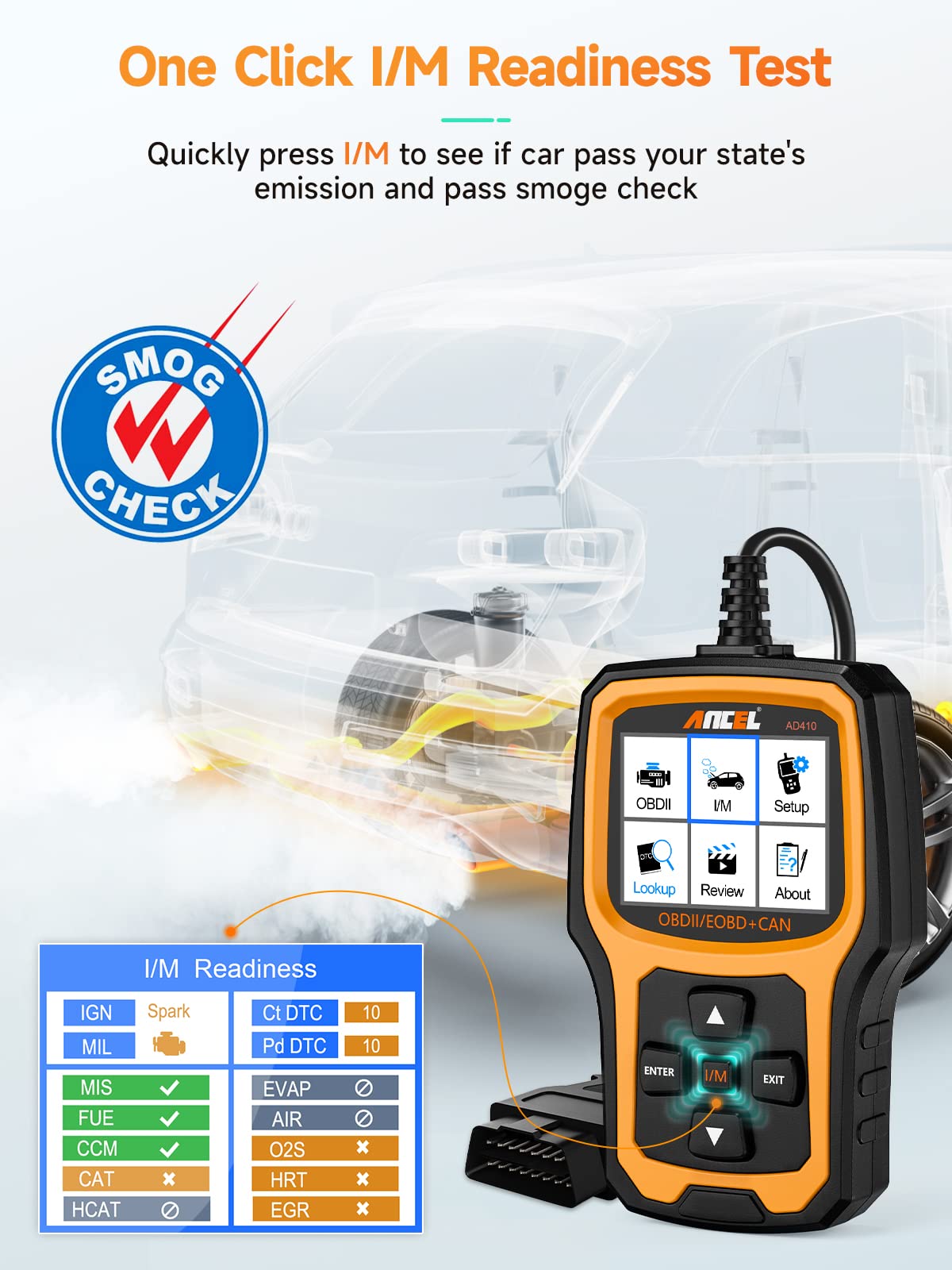 ANCEL AD410 Code Reader and ANCEL BST200 Car Battery Load Tester