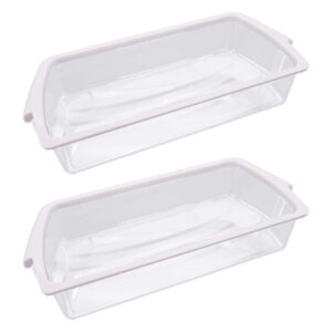 siwdoy (pack of 2 w10321304 door shelf bin compatible with whirlpool refrigerator replaces wpw10321304 ap6019471 2179575 ps11752778, clear