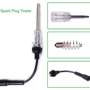 Petrol Engine Cylinder Compression Tester Kit and Spark Plug Tester Tool Fit for Automotive Car Lawnmower Truck Chainsaw Motorcycle Boat Petrol Gas Engine Diagnostic Compression Tester Kit (9 Pcs)