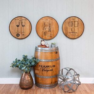 Craft Bar Signs Personalized Whiskey Barrel Lid Cigar Lounge Smoking Stogies Drinking Bar Sign Man cave Accessories for Room Wood Wall Art