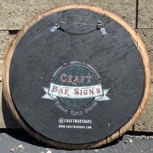 Craft Bar Signs Personalized Whiskey Barrel Lid Cigar Lounge Smoking Stogies Drinking Bar Sign Man cave Accessories for Room Wood Wall Art