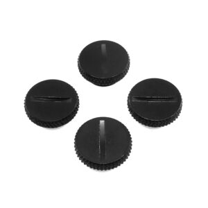 Maxmoral 4Pcs G1/4" Black Chrome Plug Fitting with O-Ring for PC Water Cooling Systems