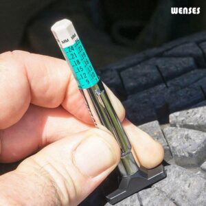 Wenses Tire Lube Brush Applicator Swab (3-Pack), 11.5" Length, Includes Tread Depth Gauge