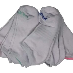 Reebok Ladies Low Cut Perfomance Training Socks (sock size 9-11/shoe size 4-10, White Multi)