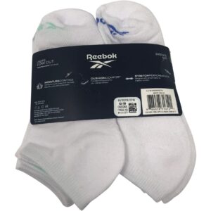 Reebok Ladies Low Cut Perfomance Training Socks (sock size 9-11/shoe size 4-10, White Multi)