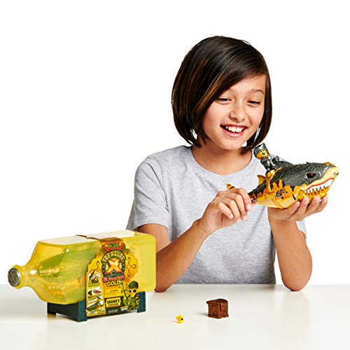 Treasure X Sunken Gold Shark's Treasure - Glow in The Dark Version - UNbox by Cracking The Bottle. Save The Treasure Hunter and Then dissect The Shark to find Your Treasure.