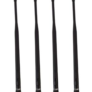 Rockville RWM-4US Quad Wireless UHF 4 Microphone System w/Adjustable Frequency, Black