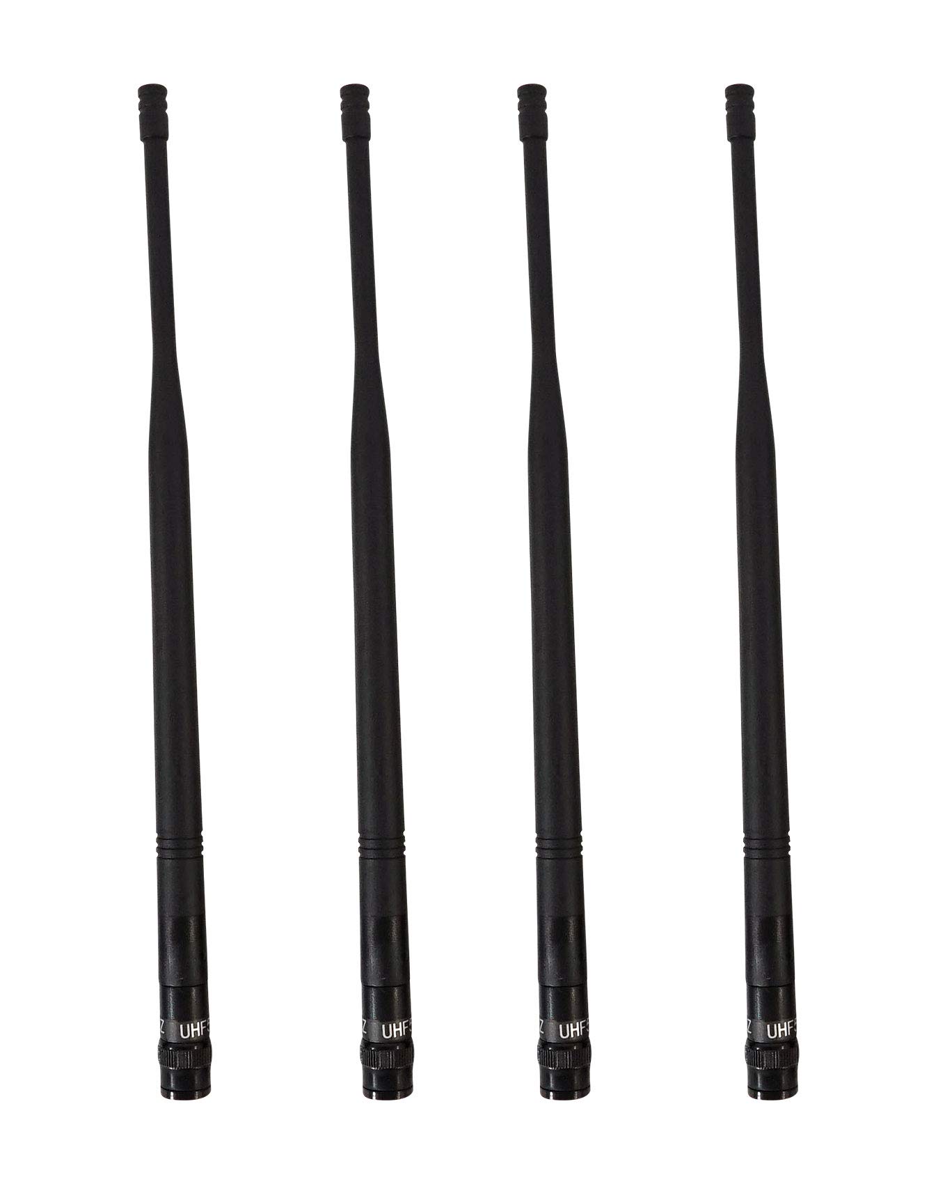 Rockville RWM-4US Quad Wireless UHF 4 Microphone System w/Adjustable Frequency, Black