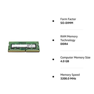 Samsung 4GB DDR4 SODIMM RAM Module 3200MHz 1Rx16 PC4-3200AA 260-Pin SDRAM Laptop Memory M471A5244CB0-CWE