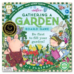 eeboo: gathering a garden board game, educational games and activities that cultivate conversation, socialization, and skill-building, perfect for ages 5 and up