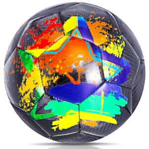 Champhox Size 4 Soccer Ball for Kids Durable Long-Lasting Construction Soccer Balls for Kids Teens Boys Girls Youth Soccer Players Skill Practicing Training Gifts