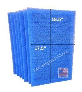 fast-shipped-filters 7 pack 20x20 replacement filter pads compatible with dynamic air cleaner 20x20 refill blue