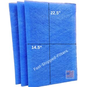 Fast-Shipped-Filters 3 Pack 16x25 Replacement Filter Pads Compatible with Dynamic Air Cleaner 16x25 Refill Blue