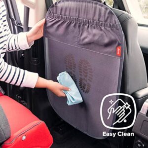 Diono Stuff 'N Scuff XL Kick Mat Back Seat Protector for Kids Feet with Storage Pocket, 100% Water Resistant for Protection of Your Upholstery from Dirt, Mud, Scratches, Gray