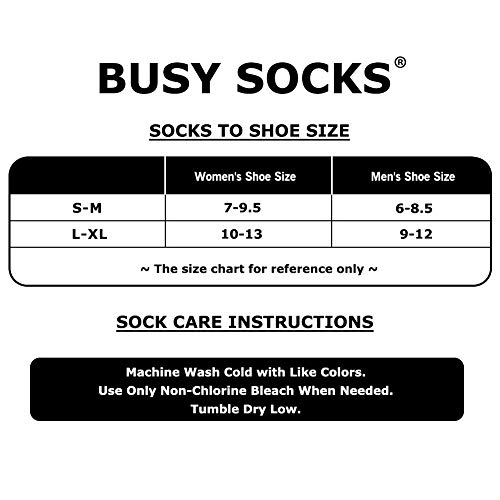 Busy Socks Womens Black Socks Wool, Mens Soft Moisture Wicking Anti Odor Ultra-Comfortable Cycling Socks with Arch Support, Black, Medium 3 Pairs