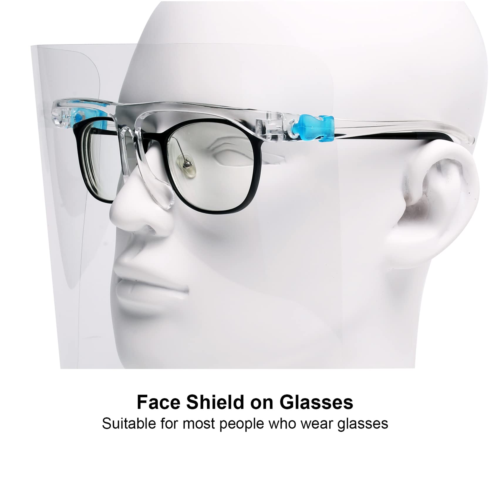 salipt Face Shields Set with 6 Reusable Glassesand and 12 Replaceable Anti Fog Shields for Man and Women to Protect Eyes and Face