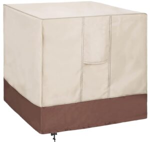 air conditioner cover for outside units-sturdy ac cover,water-resistant, sturdy, with mesh vents and elastic hem cord, fits up to 30 x 30 x 32 inches…