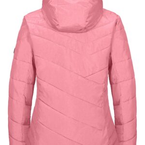 Little Donkey Andy Women's Warm Windproof Ski Insulated Jacket Water Repellent Winter Snowboarding Snow Coat With Detachable Hood Pink M