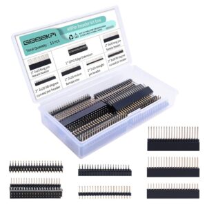 GeeekPi 2x20 40 Pin Stacking Female Header Kit for Raspberry Pi 4B/3B+/3B/2B/B+/A+/Zero/Zero W(2)/Jetson Nano/Tinker Board(7 Specifications)(13Pcs in Total)