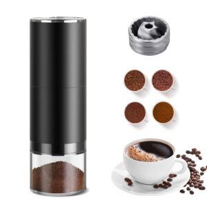 electric coffee grinder, 150w spice grinder with stainless steel blade & bowl, one-touch control coffee bean grinder for nuts, sugar, grains, clear lid