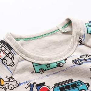 Little Hand Sweatshirts for Boys Car Hoodie Pullover Grey Toddler Cotton Clothes 5 6 T