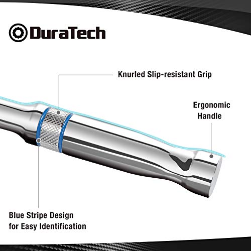 DURATECH 3/8-Inch Drive Ratchet, 90-Tooth Quick-release Ratchet Wrench, Reversible, Chrome Alloy Made, Full Polished, Gifts for Men Gifts for Women Gifts for Dad