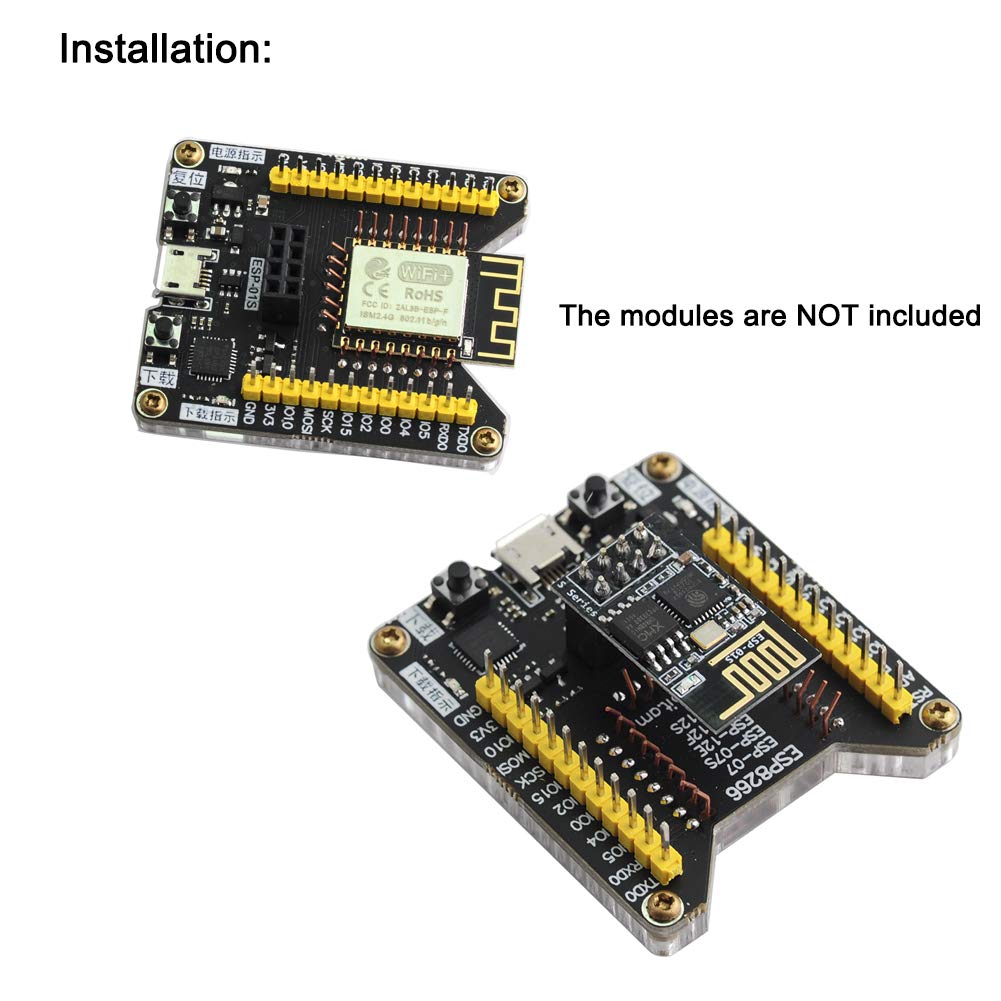 ESP8266 Firmware Burner,Flash Code Downloader Tools,Code Download Programming Test Board,ESP8266 Development Board,Compatible with ESP-01S ESP-07 ESP-07S ESP-12E ESP-12F,for Wireless WiFi Module