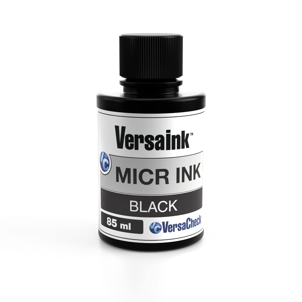 VersaInk-Nano Black MICR Ink -85ml – Magnetic Ink for Check Printers and All-in-One Inkjets - High Standard MICR Signal, V0101E-7311