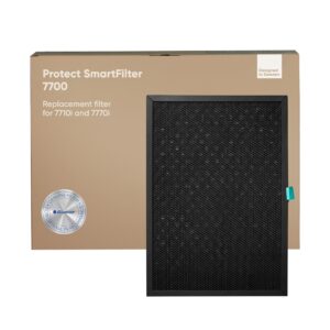 blueair protect 7700 smartfilter, genuine replacement filter for protect 7770i, 7710i home air purifiers for virus, bacteria, dust, smoke and allergens